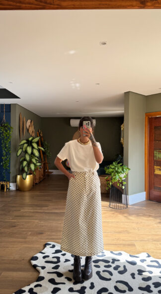 Conjunto Dulce Poá (Saia midi)✨